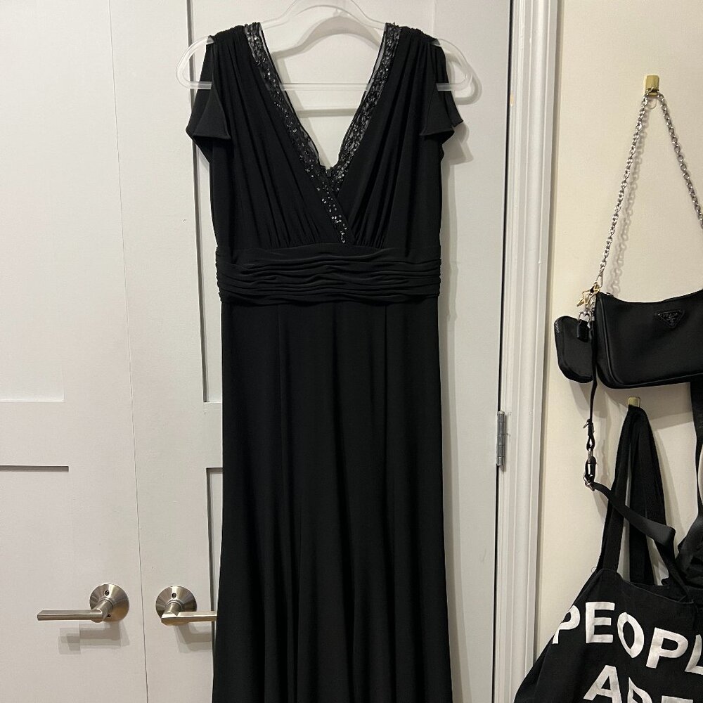 Beaded neckline cocktail dress